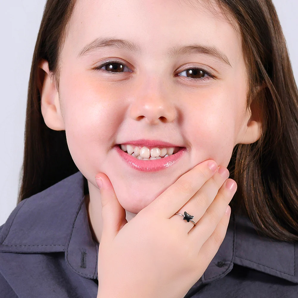 ANELLO BAMBINA IN ACCIAIO CON FARFALLE - Image 3