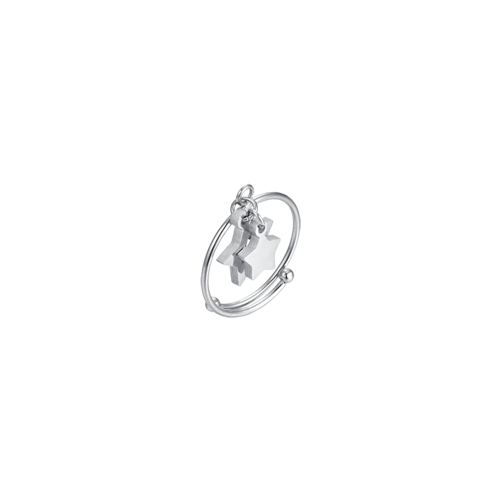 ANELLO BAMBINA IN ACCIAIO CON STELLE