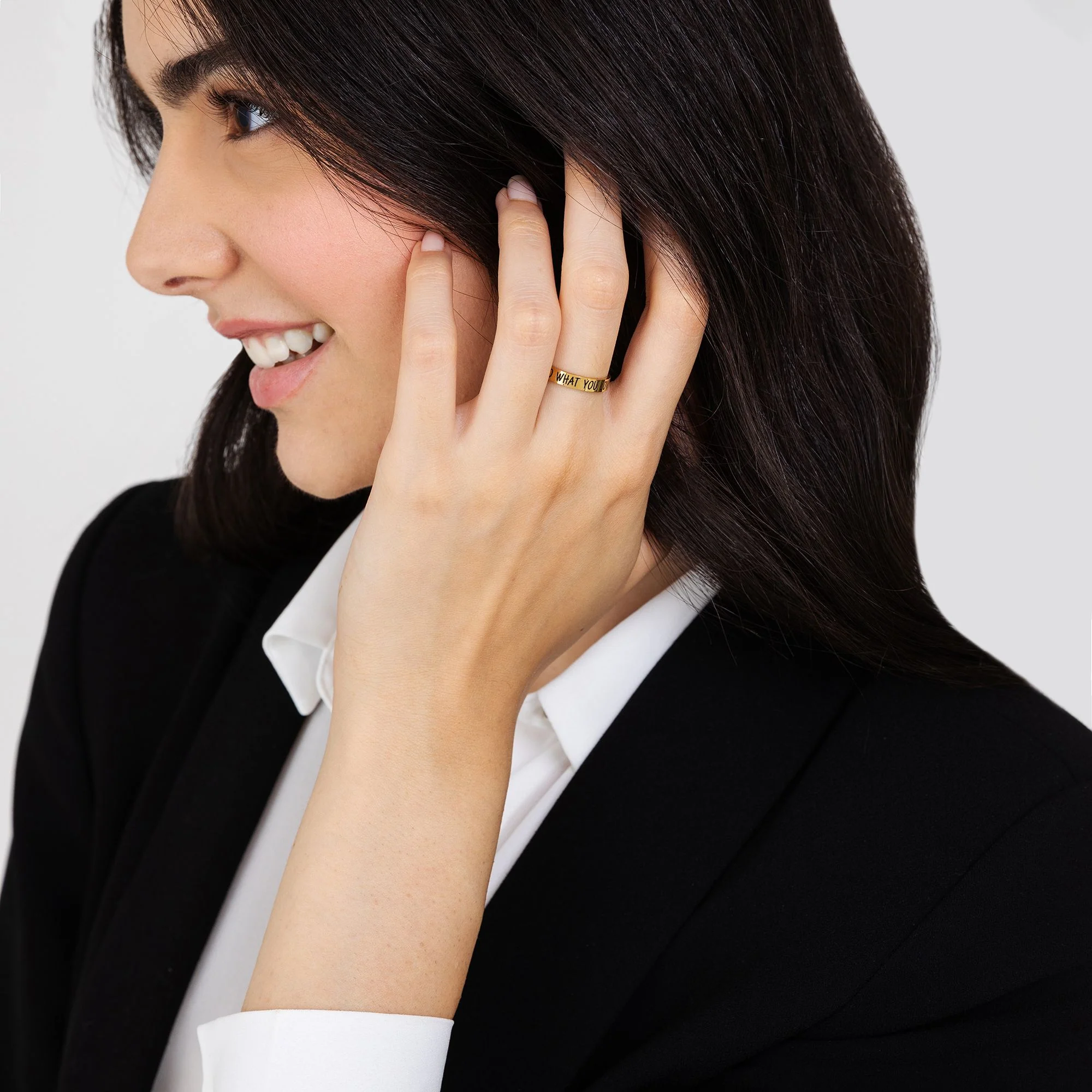 ANELLO DONNA IN ACCIAIO DORATO DO WHAT YOU LOVE - Image 3