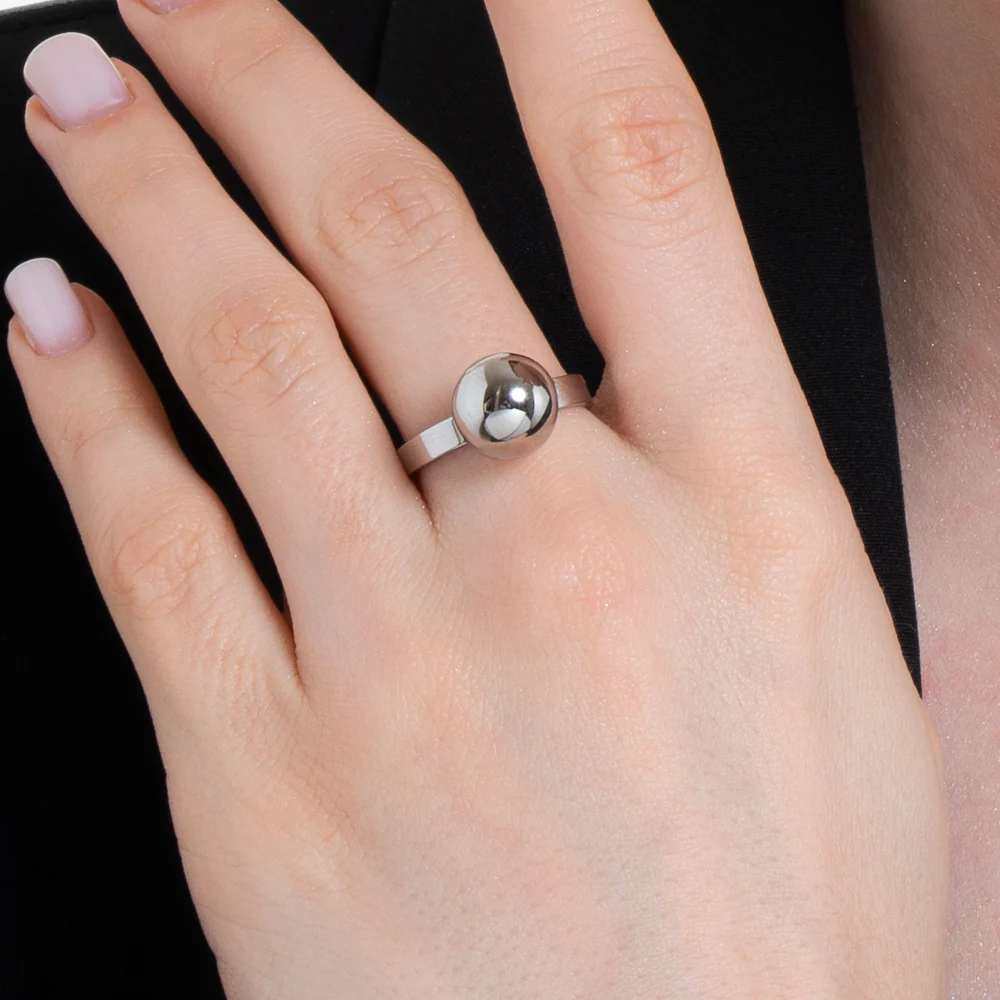 ANELLO DONNA IN ACCIAIO CON SFERA - Image 2