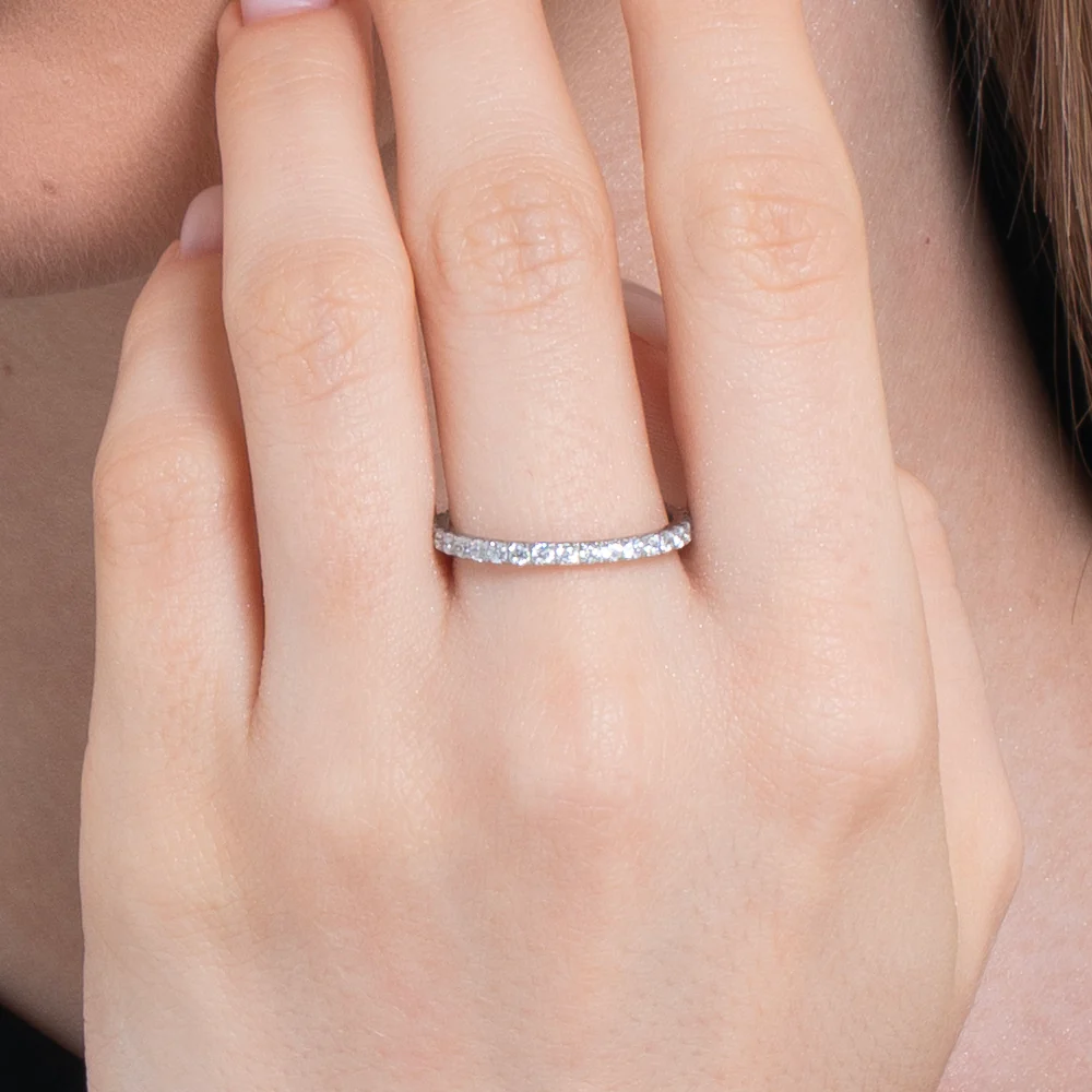 ANELLO DONNA IN ACCIAIO CON CRISTALLI BIANCHI - Image 2