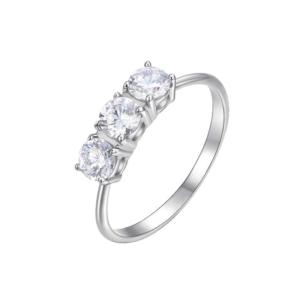 ANELLO DONNA IN ACCIAIO CON  CRISTALLI BIANCHI - MISURA 12