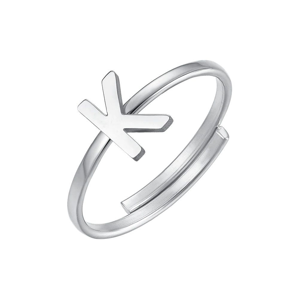 ANELLO DONNA IN ACCIAIO CON LETTERA - Image 11