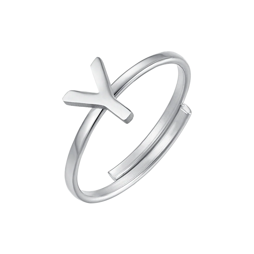 ANELLO DONNA IN ACCIAIO CON LETTERA - Image 24