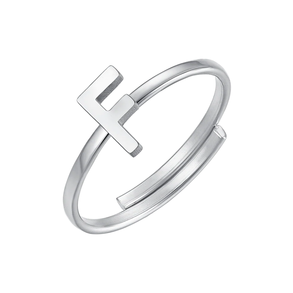 ANELLO DONNA IN ACCIAIO CON LETTERA - Image 6