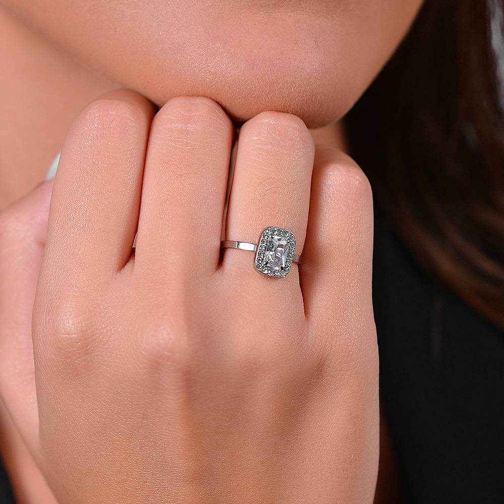 ANELLO DONNA IN ACCIAIO CRISTALLI E ZIRCONE - Image 2