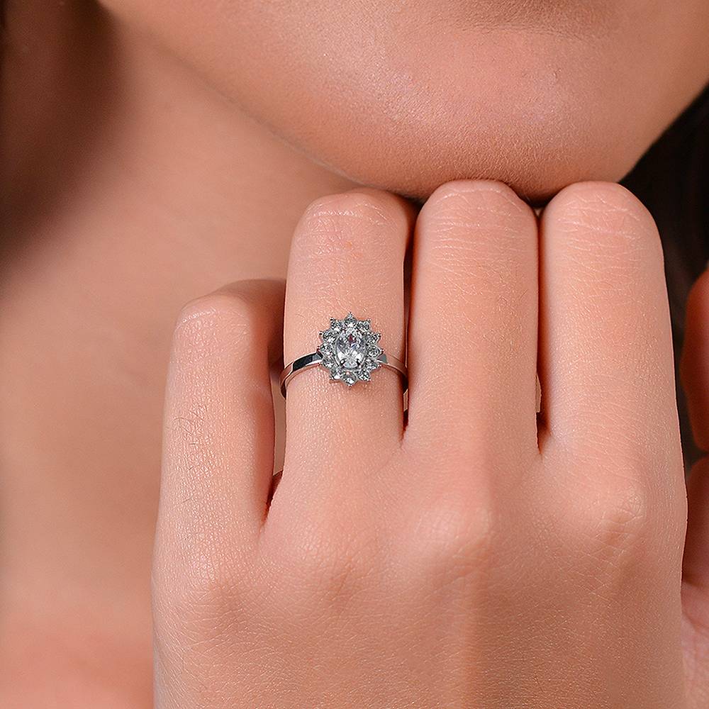 ANELLO DONNA IN ACCIAIO CRISTALLI E ZIRCONE BIANCO - Image 2
