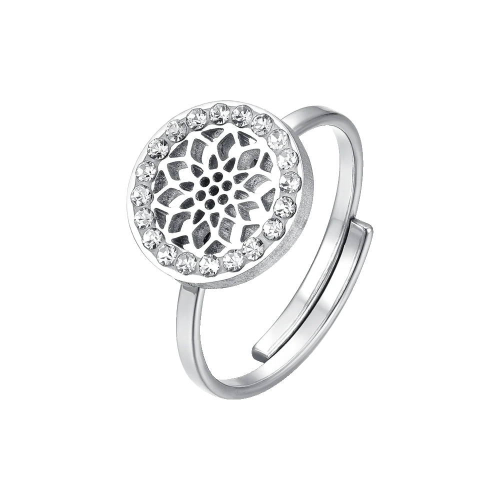 ANELLO DONNA IN ACCIAIO FIORE DELLA VITA