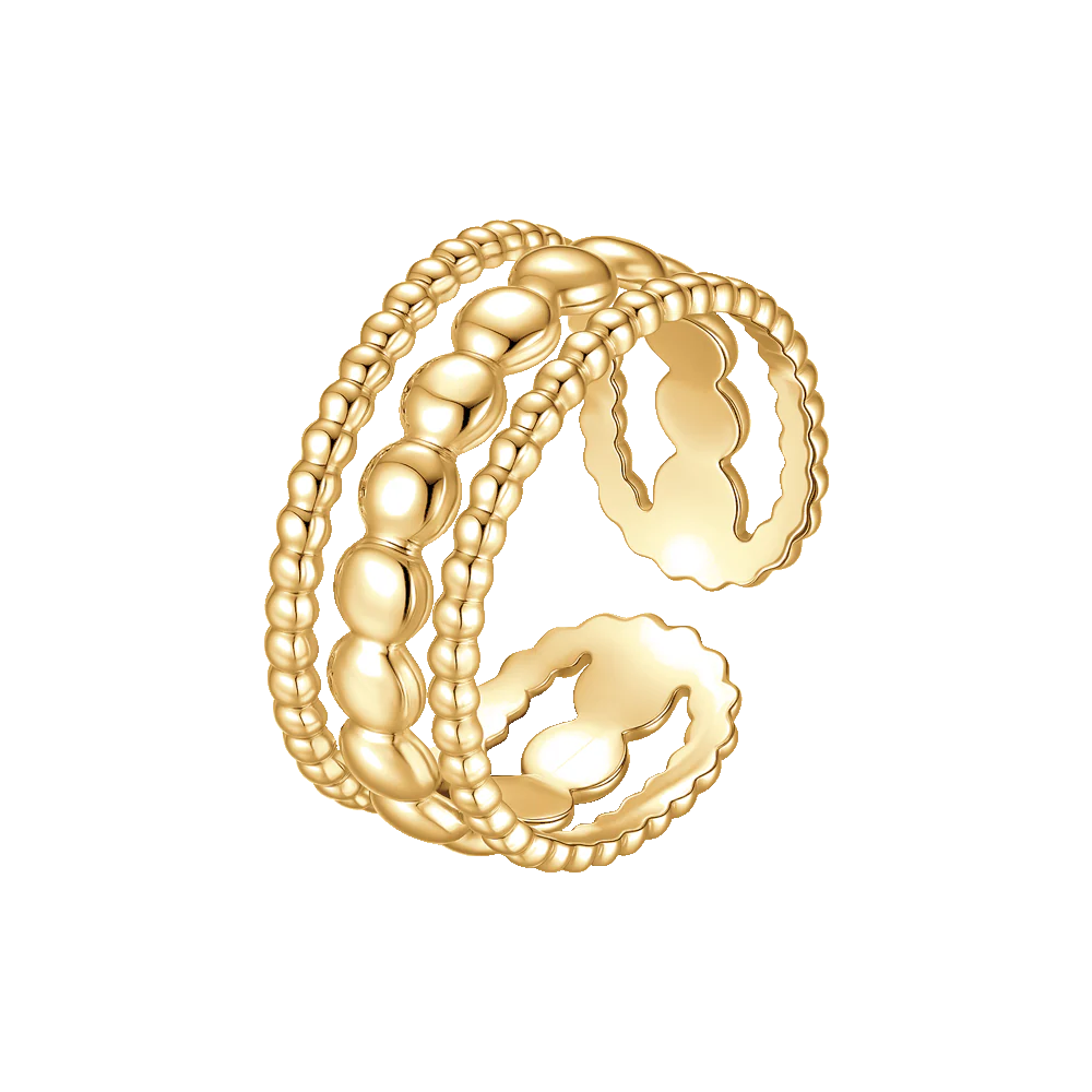 ANELLO DONNA IN ACCIAIO IP GOLD