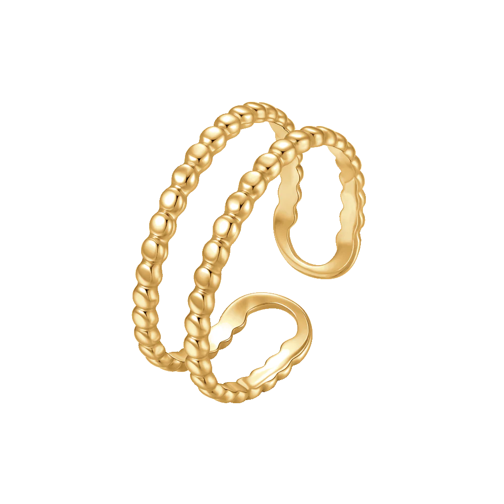 ANELLO DONNA IN ACCIAIO IP GOLD