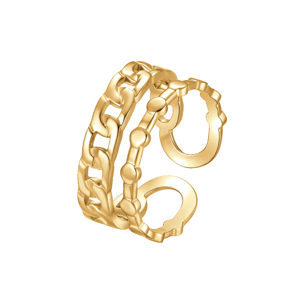 ANELLO DONNA IN ACCIAIO IP GOLD