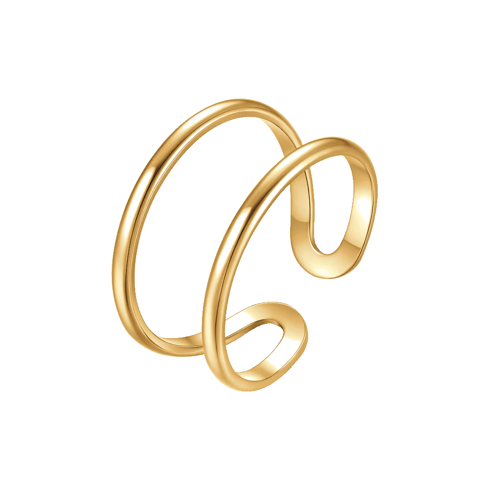 ANELLO DONNA IN ACCIAIO IP GOLD