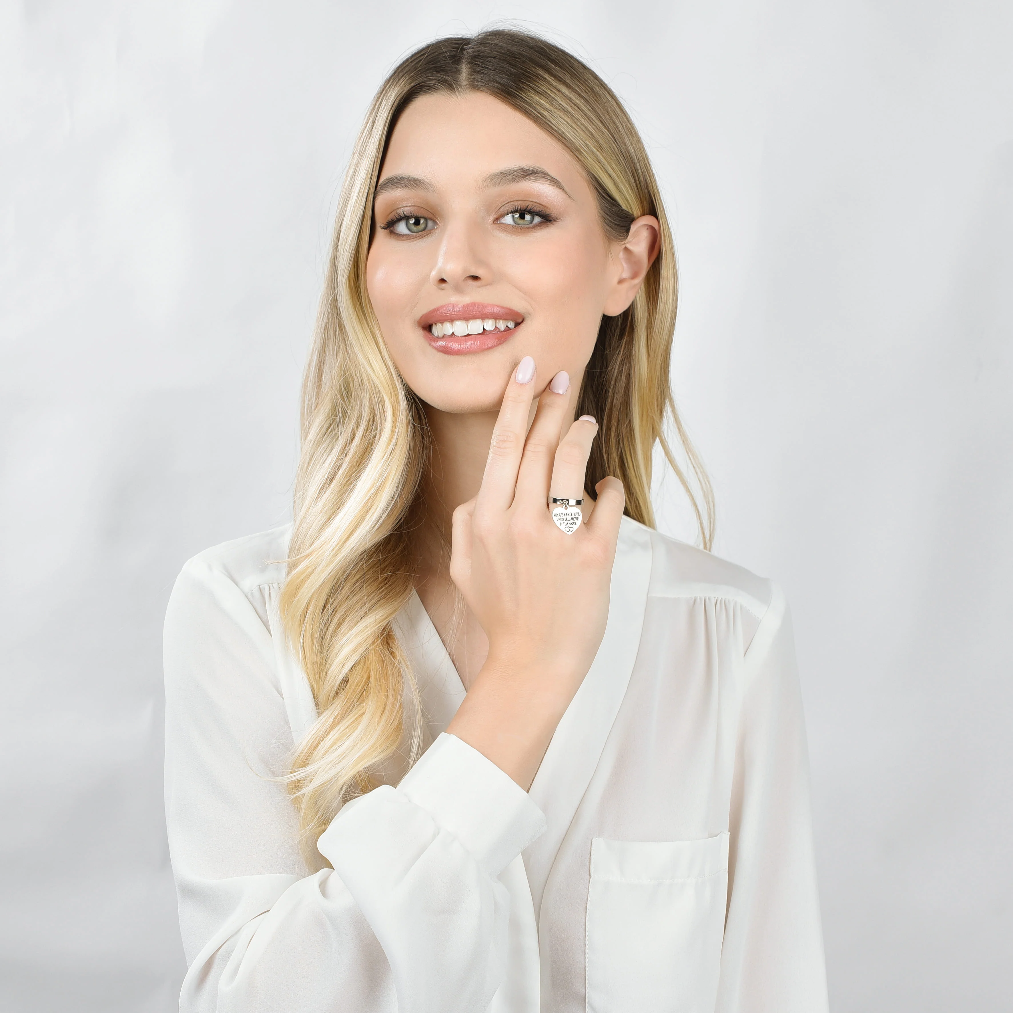 ANELLO DONNA IN ACCIAIO NON C'E' NIENTE DI PIù VERO DELL'AMORE DI TUA MADRE - Image 3