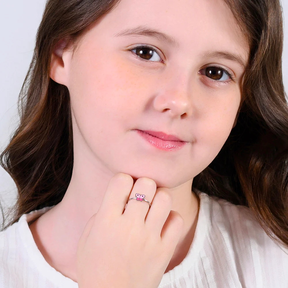 ANELLO BAMBINA IN ACCIAIO CON FARFALLA - Image 3
