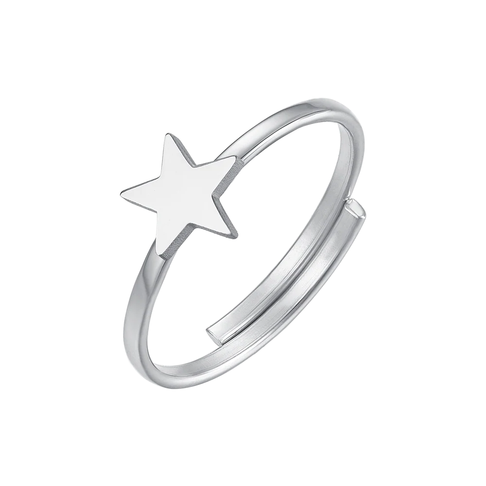 ANELLO DONNA IN ACCIAIO CON STELLA