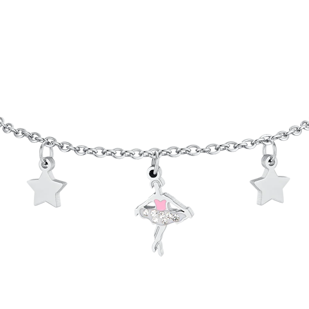 BRACCIALE BAMBINA IN ACCIAIO CON BALLERINA - Image 2