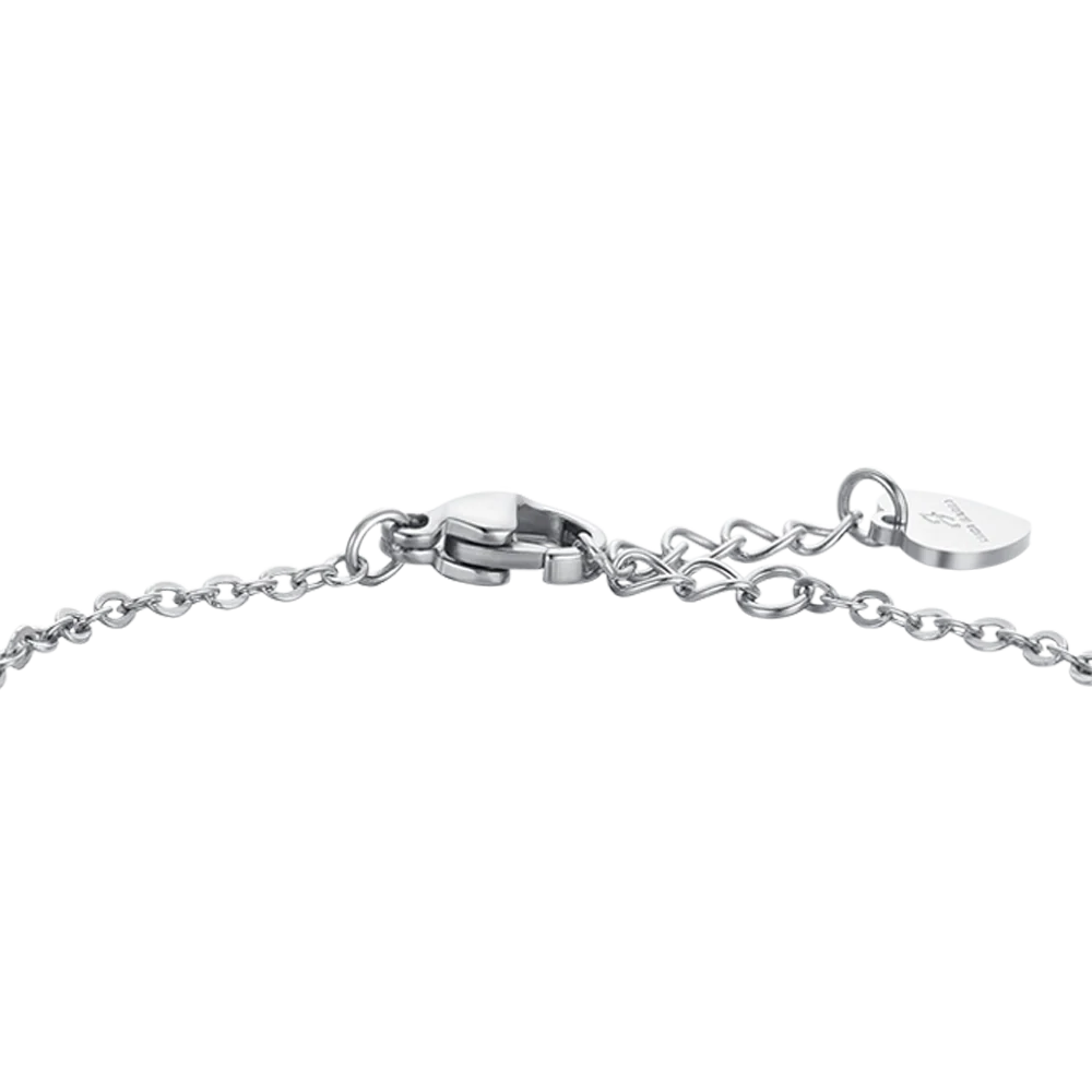 BRACCIALE BAMBINA IN ACCIAIO CON CUORE E PIASTRA - Image 5