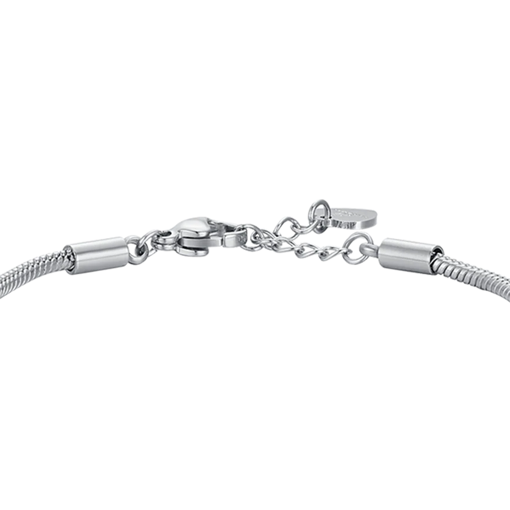 BRACCIALE BAMBINA IN ACCIAIO CON FARFALLA CON CRISTALLI BIANCHI - Image 5