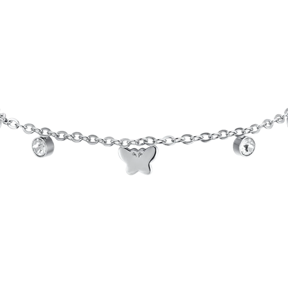 BRACCIALE BAMBINA IN ACCIAIO CON FARFALLE - Image 3