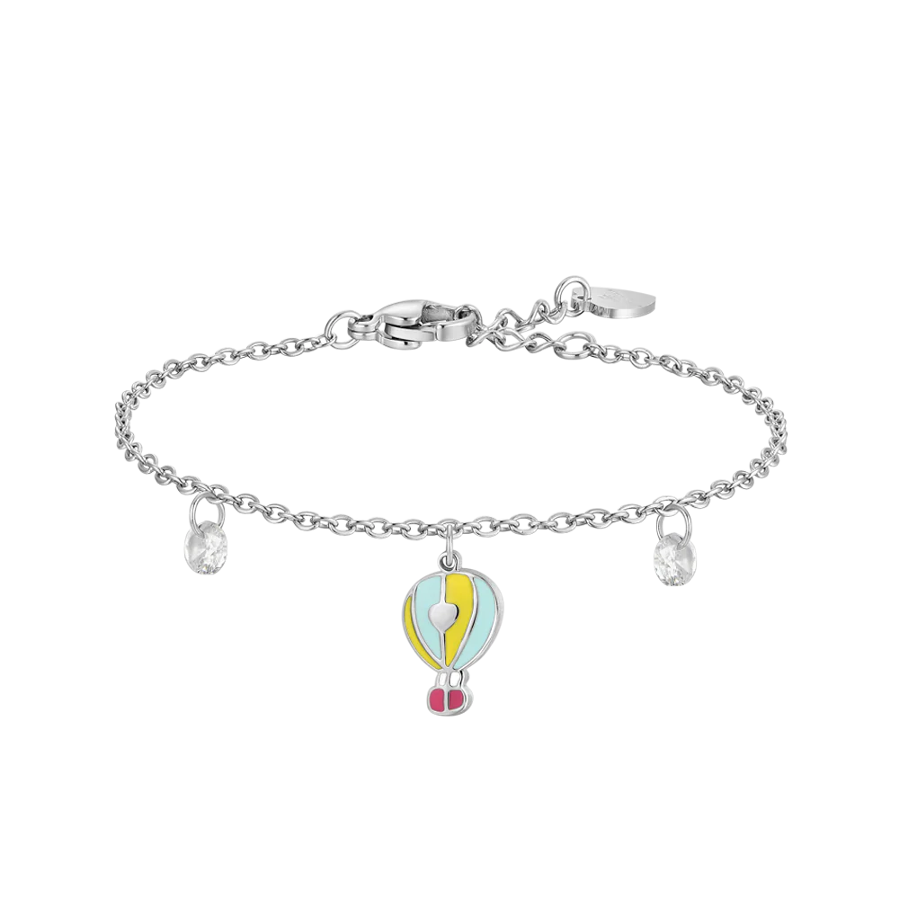 BRACCIALE BAMBINA IN ACCIAIO CON MONGOLFIERA