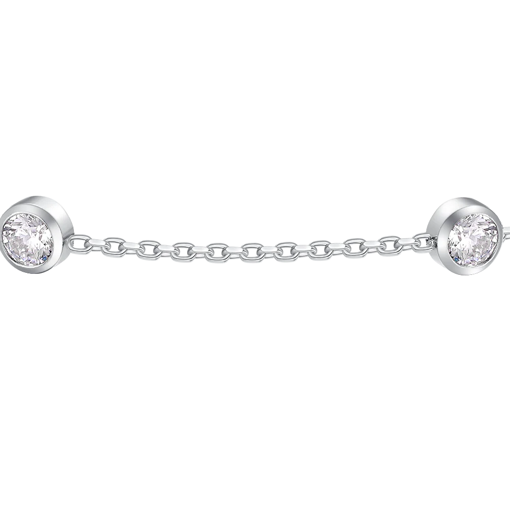 BRACCIALE BAMBINA IN ACCIAIO CON ZIRCONI BIANCHI - Image 2