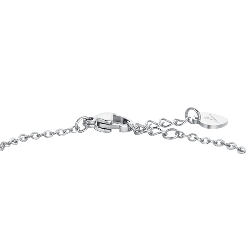 BRACCIALE BAMBINA IN ACCIAIO QUADRIFOGLIO E PIASTRA - Image 3