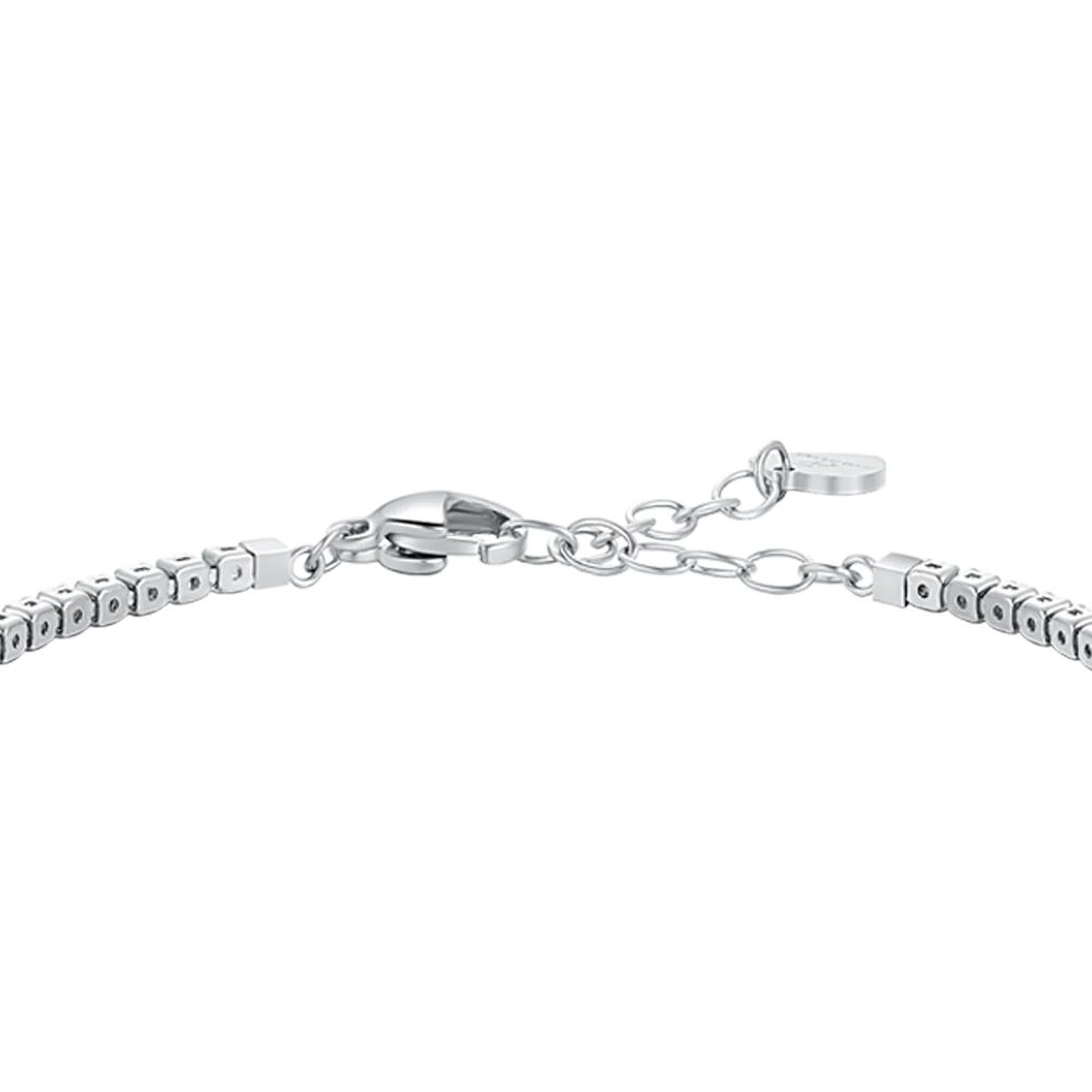 BRACCIALE BAMBINA TENNIS IN ACCIAIO CON ZIRCONI VIOLA - Image 3