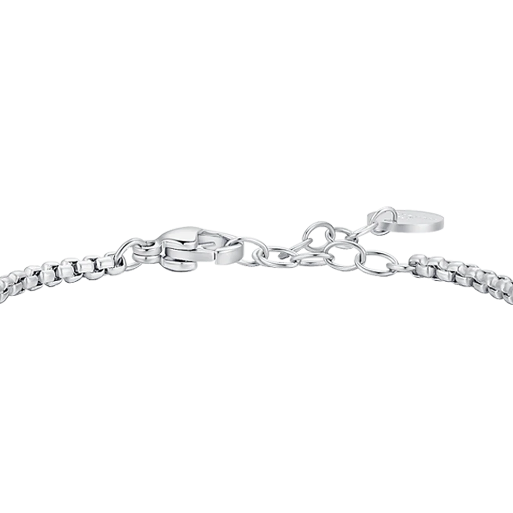 BRACCIALE BAMBINO IN ACCIAIO CON ANCORA E PIETRE TURCHESI - Image 3