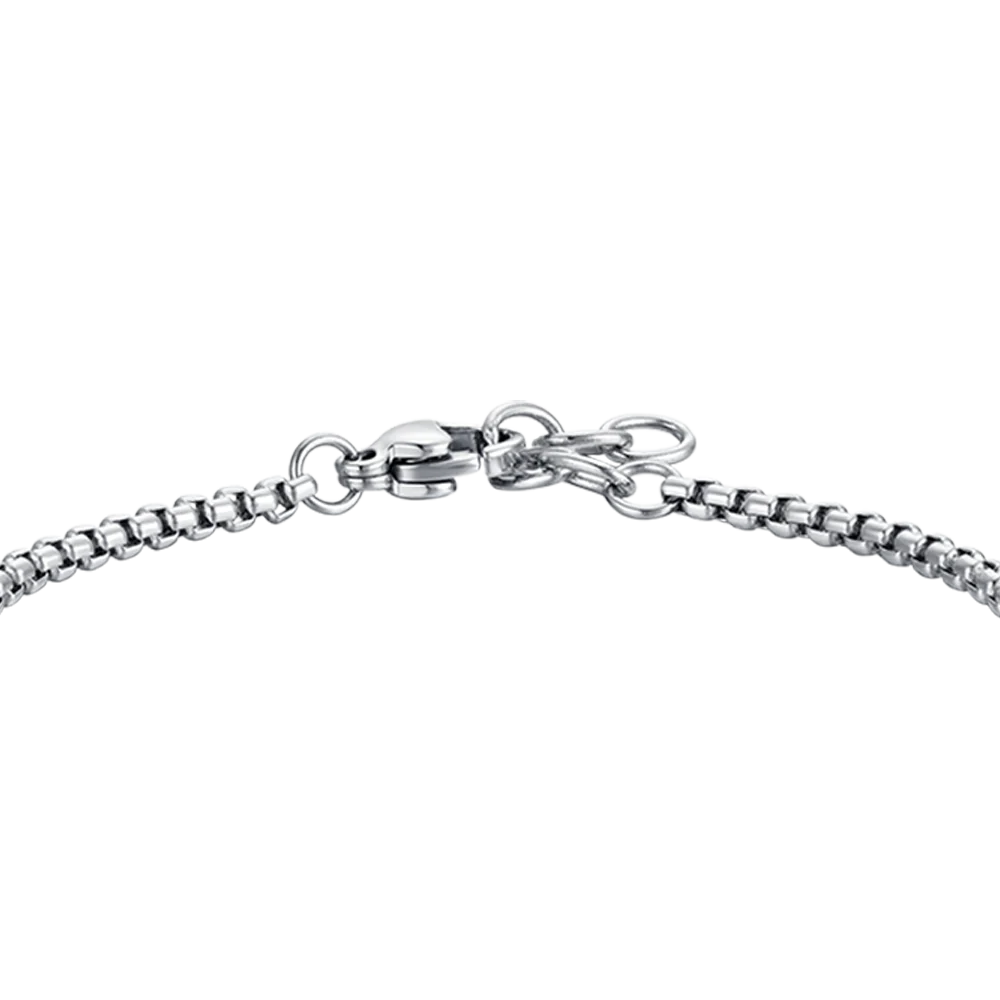 BRACCIALE BAMBINO IN ACCIAIO CON EMATITE BLU ED ANCORA - Image 5