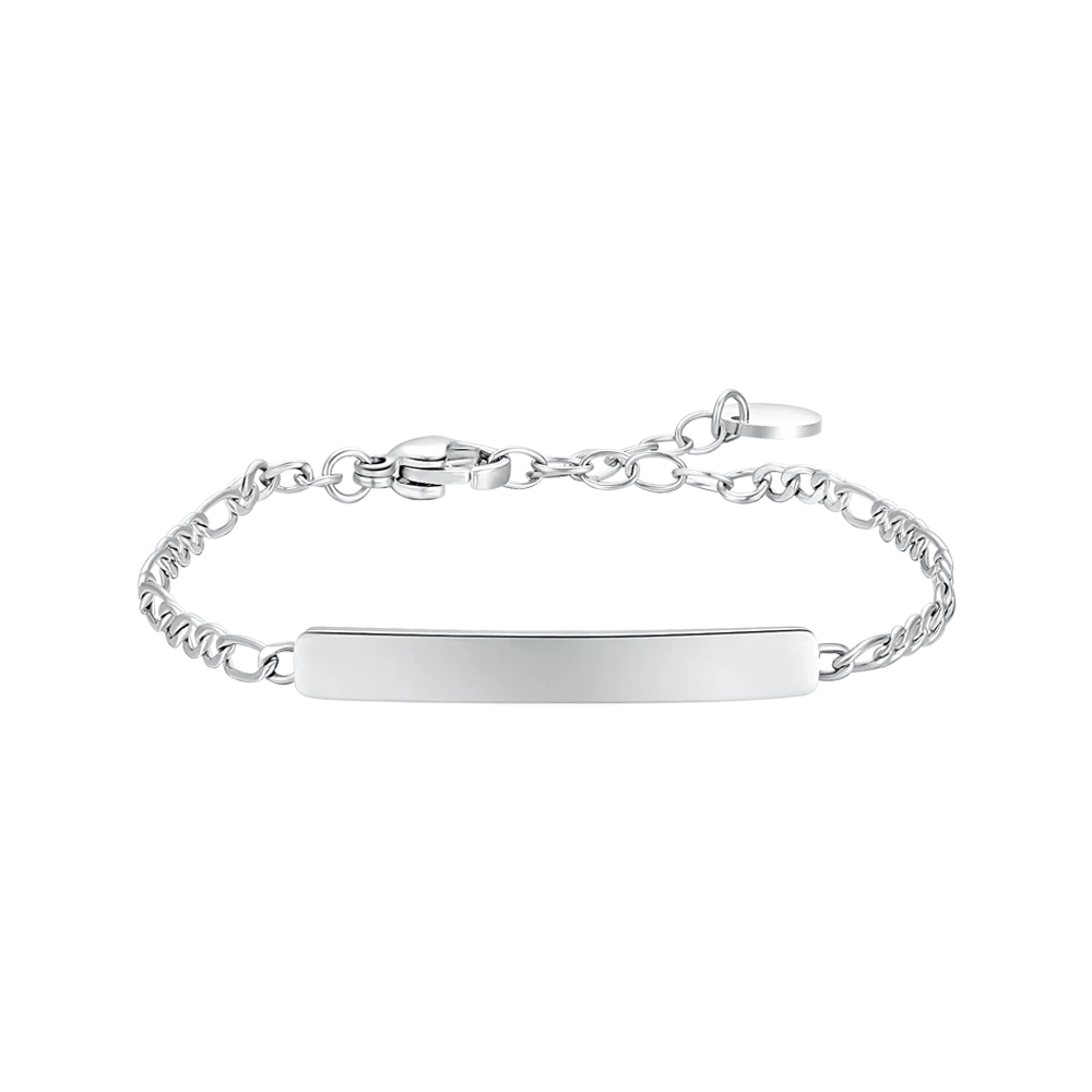 BRACCIALE BAMBINO IN ACCIAIO CON PIASTRA