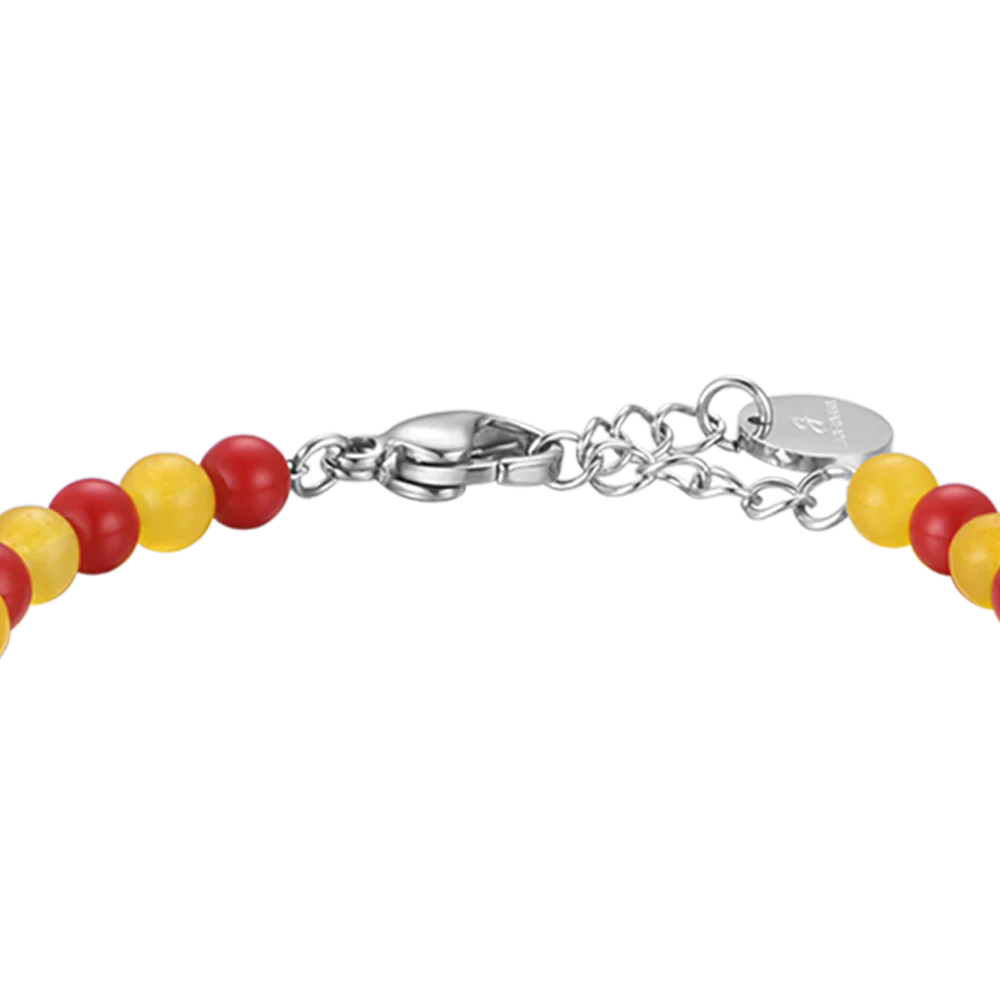 BRACCIALE BAMBINO IN ACCIAIO CON PIETRE ROSSE E GIALLE - Image 5