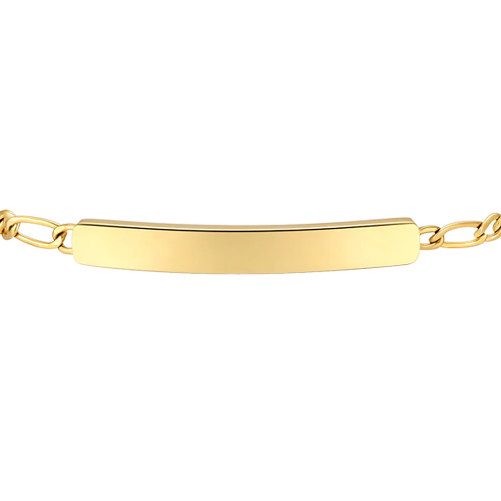 BRACCIALE BAMBINO IN ACCIAIO IP GOLD CON PIASTRA - Image 2
