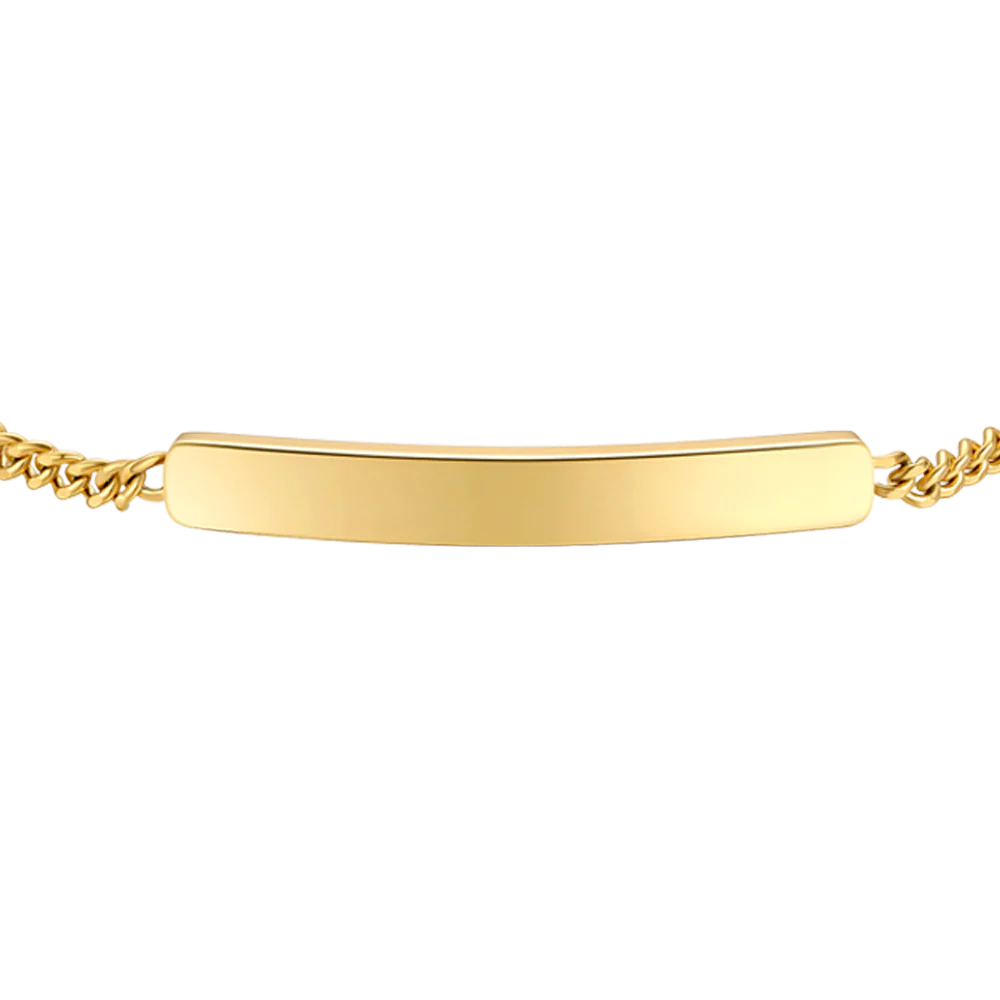 BRACCIALE BAMBINO IN ACCIAIO IP GOLD CON PIASTRA - Image 2