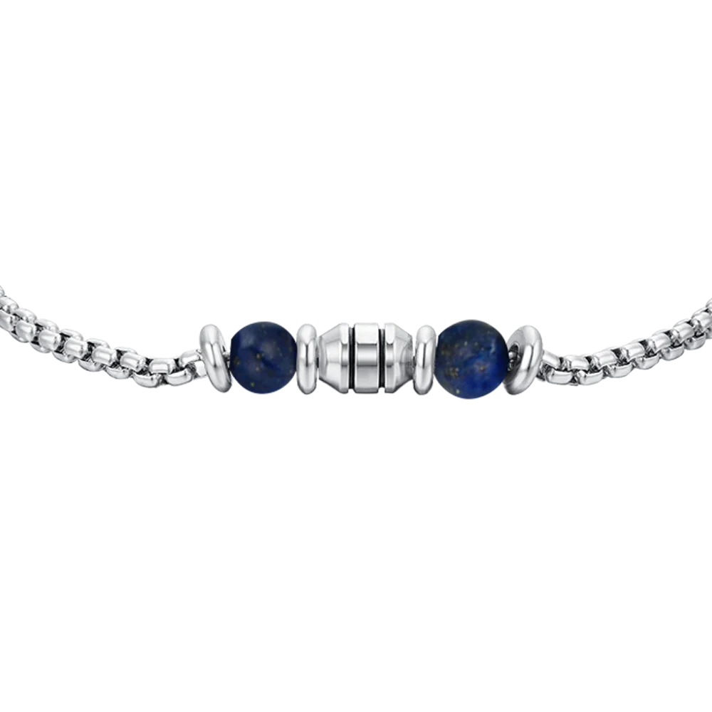 BRACCIALE BAMBINO IN ACCIAIO PIETRE BLU - Image 4