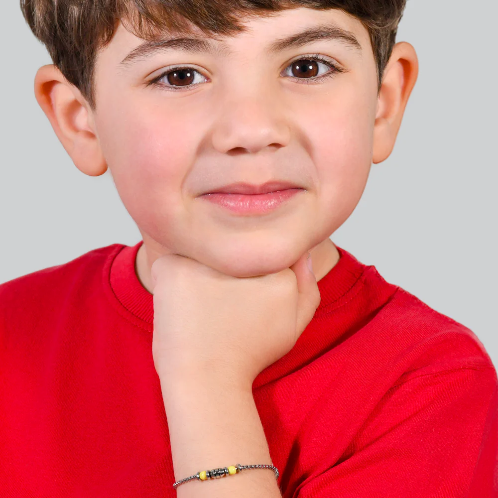 BRACCIALE BAMBINO IN ACCIAIO PIETRE GIALLE - Image 3