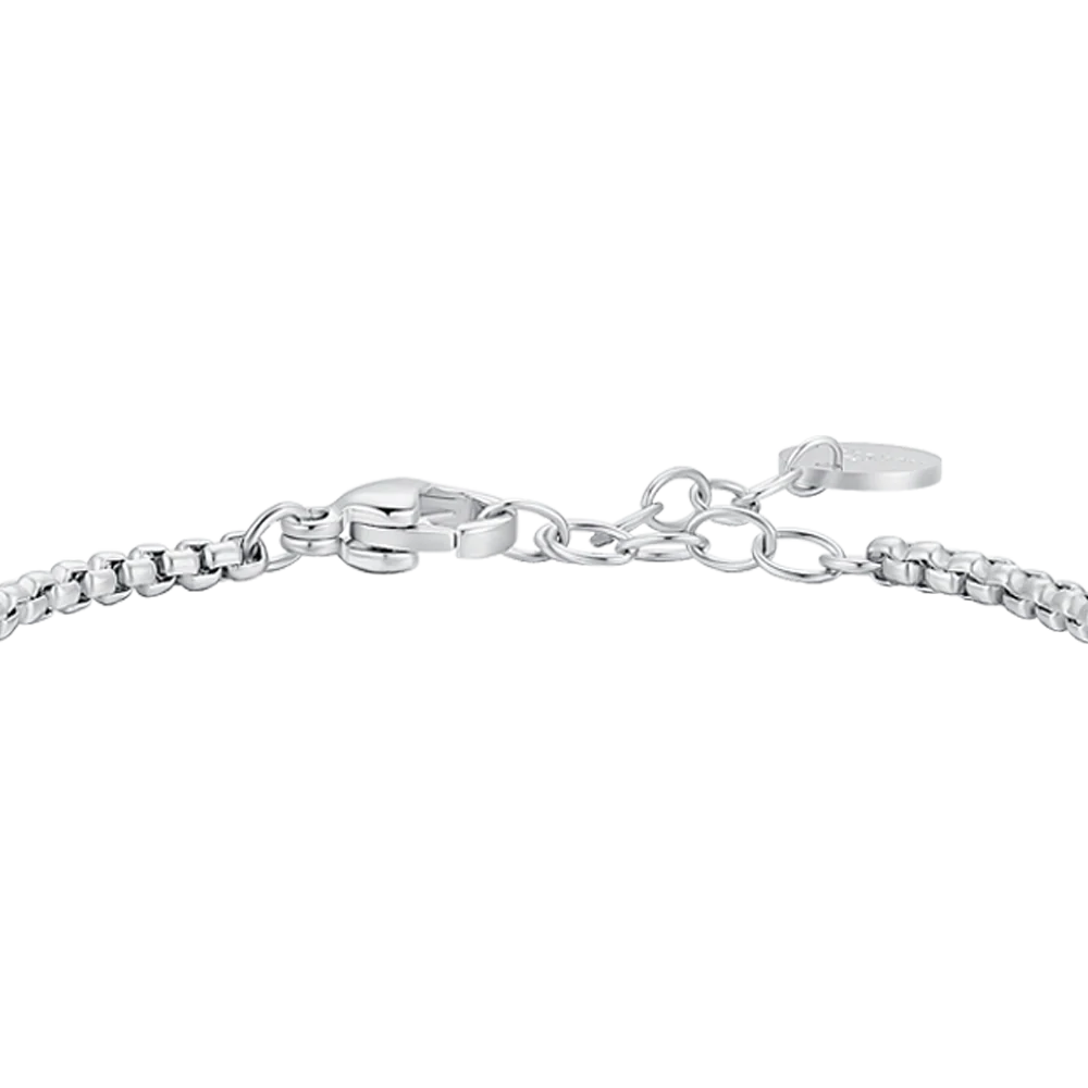 BRACCIALE BAMBINO IN ACCIAO CON ANCORA E PIETRE BLU TURCHESI - Image 3