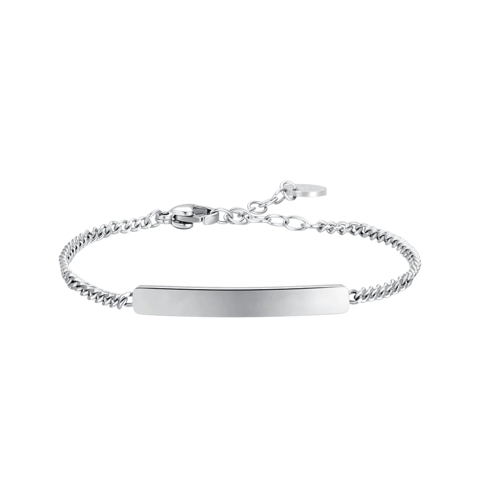 BRACCIALE BAMBINO IN ACCIAO CON PIASTRA