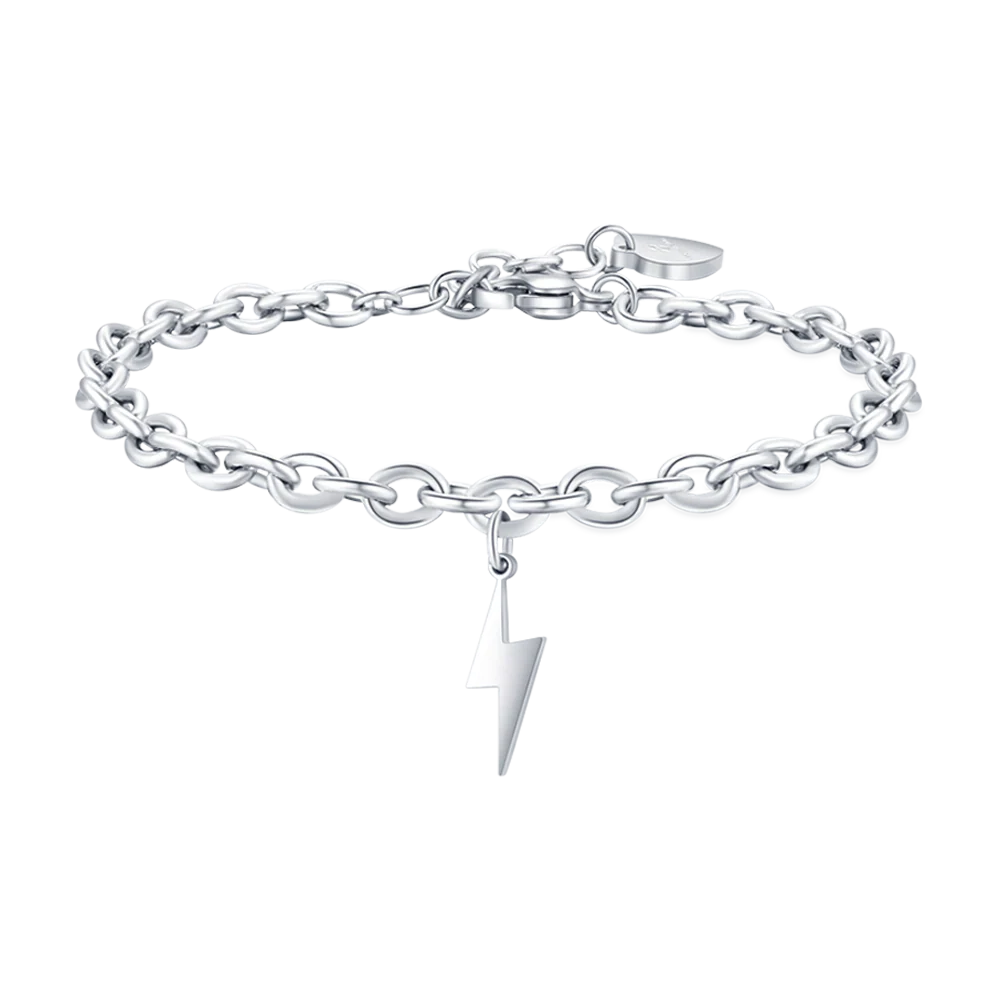 BRACCIALE DONNA IN ACCIAIO CON FULMINE
