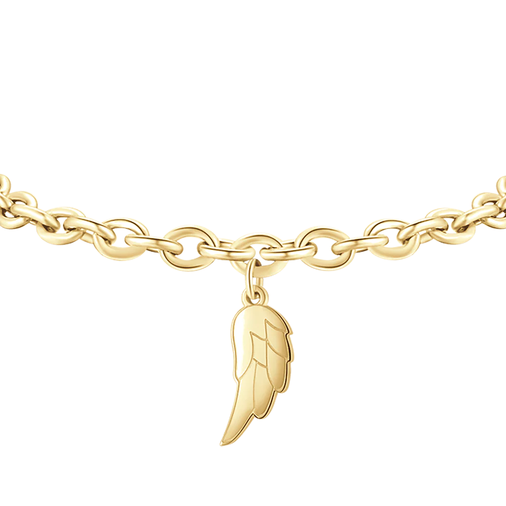 BRACCIALE DONNA IN ACCIAIO DORATO CON ALA - Image 4