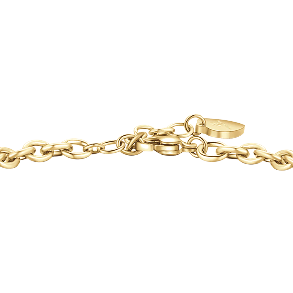 BRACCIALE DONNA IN ACCIAIO DORATO CON CORONA - Image 5