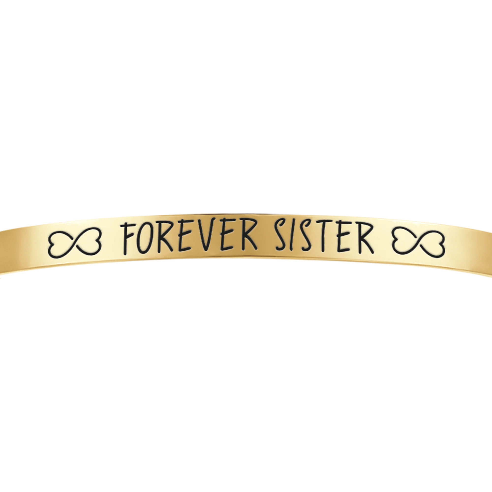 BRACCIALE DONNA IN ACCIAIO DORATO CON FOREVER SISTER - Image 4