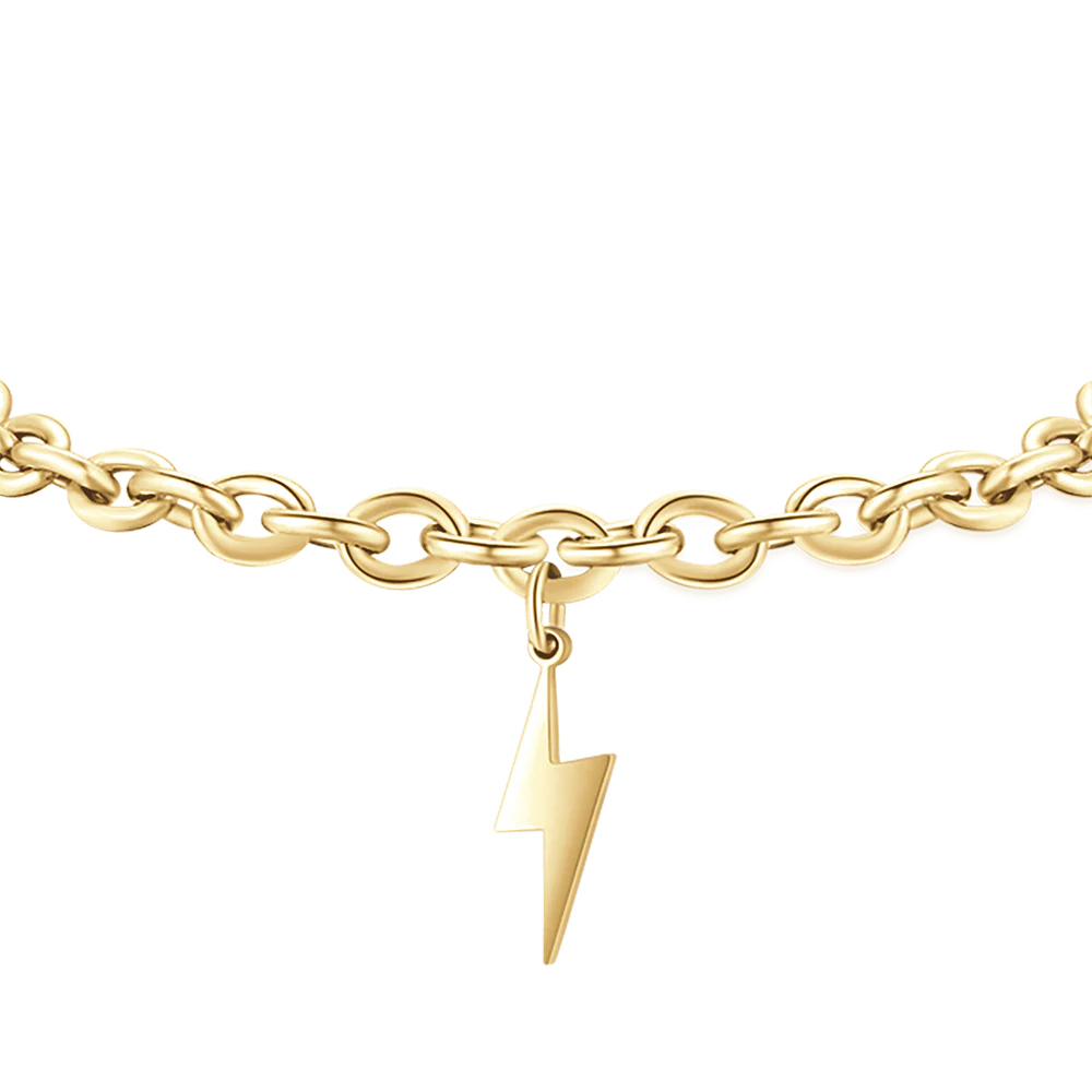 BRACCIALE DONNA IN ACCIAIO DORATO CON FULMINE - Image 4