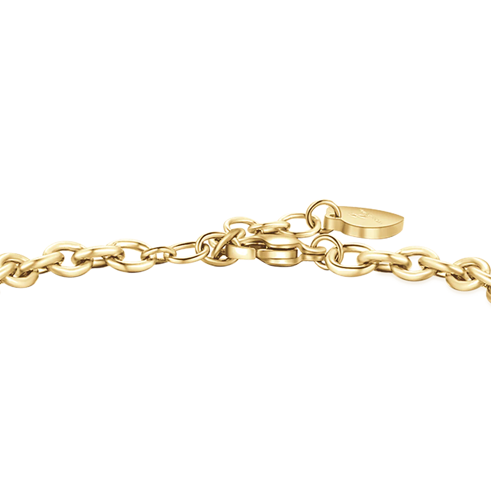 BRACCIALE DONNA IN ACCIAIO DORATO CON SIMBOLO PACE - Image 5