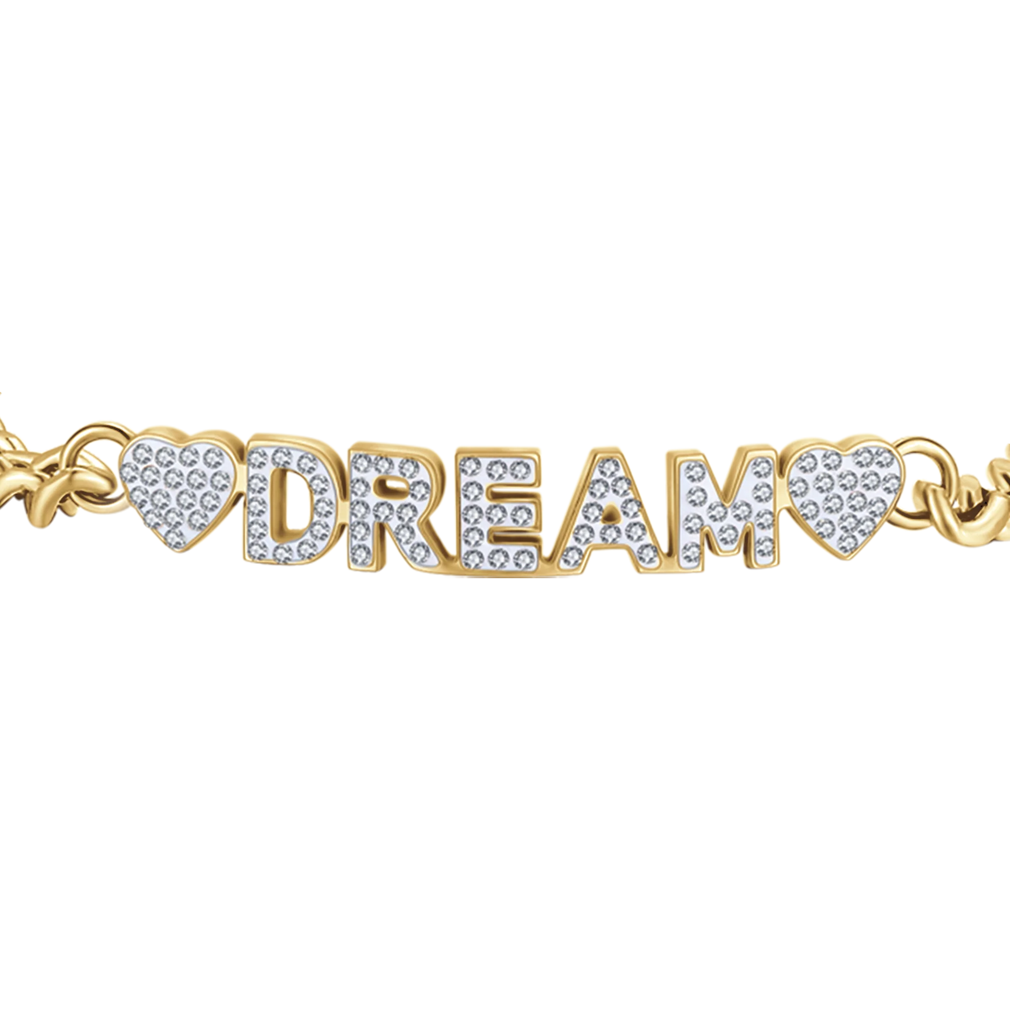 BRACCIALE DONNA IN ACCIAIO DORATO DREAM CON CRISTALLI BIANCHI - Image 4