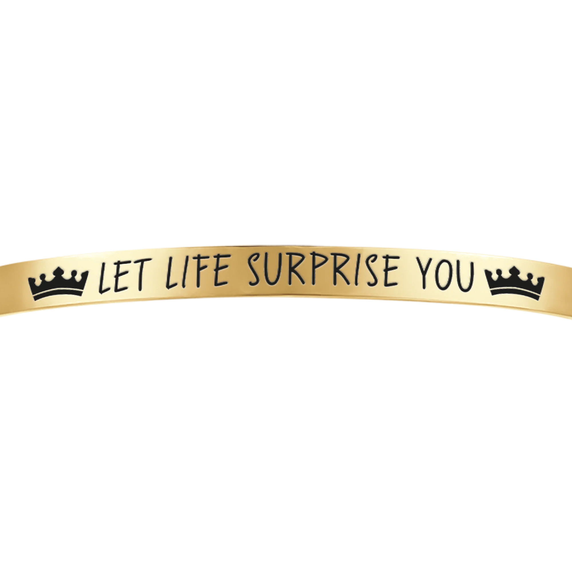 BRACCIALE DONNA IN ACCIAIO DORATO LET LIFE SURPRISE YOU - Image 4
