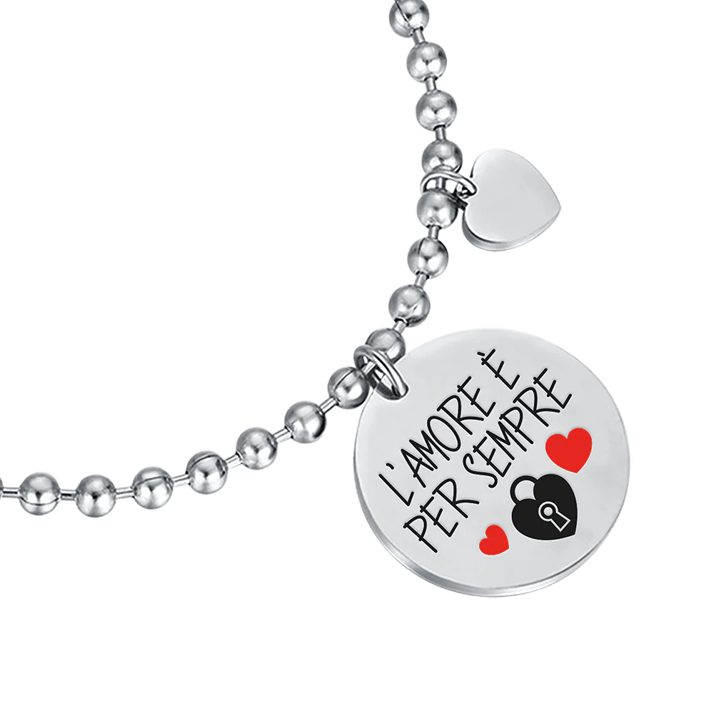 BRACCIALE DONNA IN ACCIAIO L'AMORE E' PER SEMPRE - Image 4
