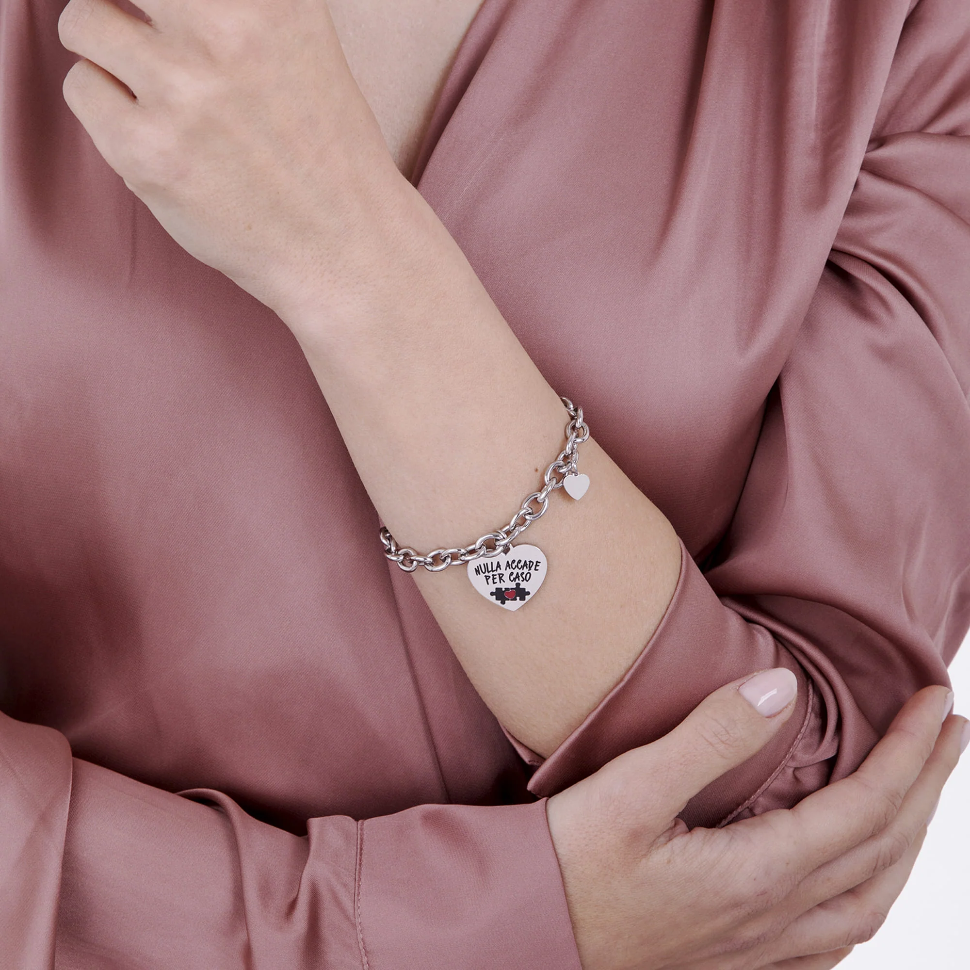 BRACCIALE DA DONNA IN ACCIAIO NULLA ACCADE PER CASO - Image 2