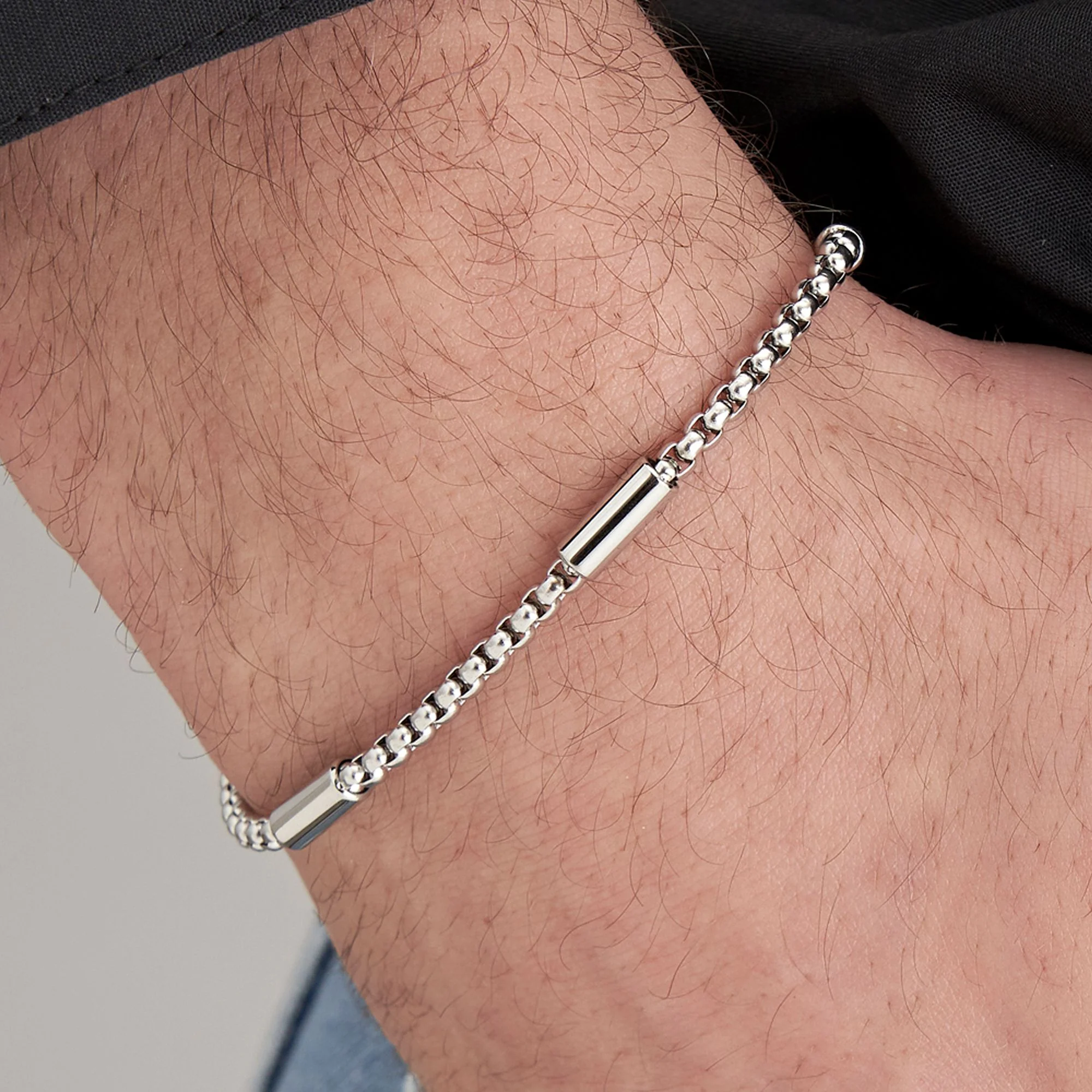 BRACCIALE UOMO IN ACCIAIO CON ELEMENTI ACCIAIO - Image 2