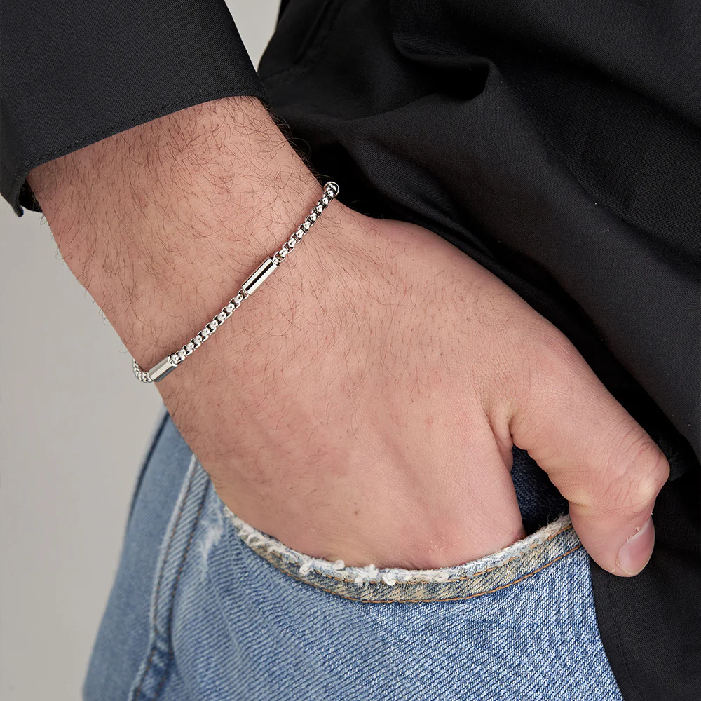 BRACCIALE UOMO IN ACCIAIO CON ELEMENTI ACCIAIO - Image 3