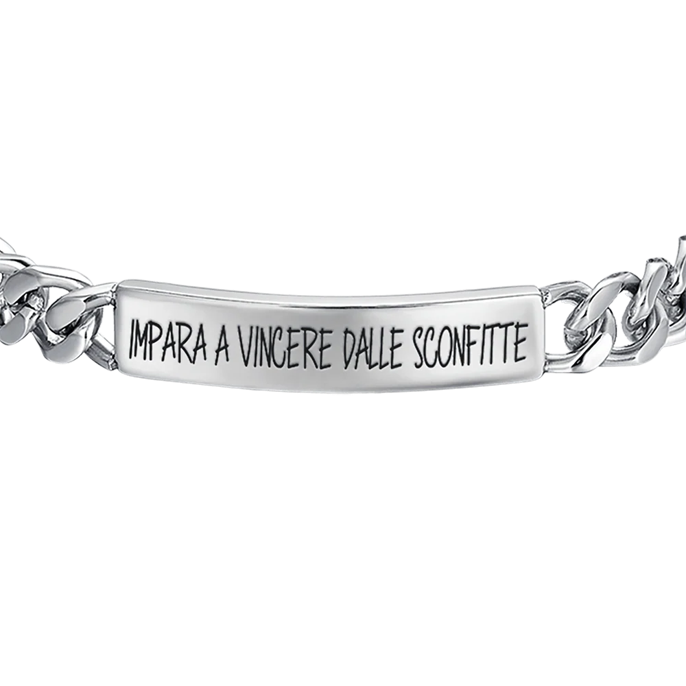 BRACCIALE UOMO IN ACCIAIO IMPARA A VINCERE DALLE SCONFITTE - Image 4